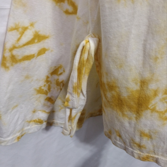 Lane Bryant Tie Dye Tunic Women's 24 Cream Yellow Boho Artsy Beach Summer - Picture 4 of 7